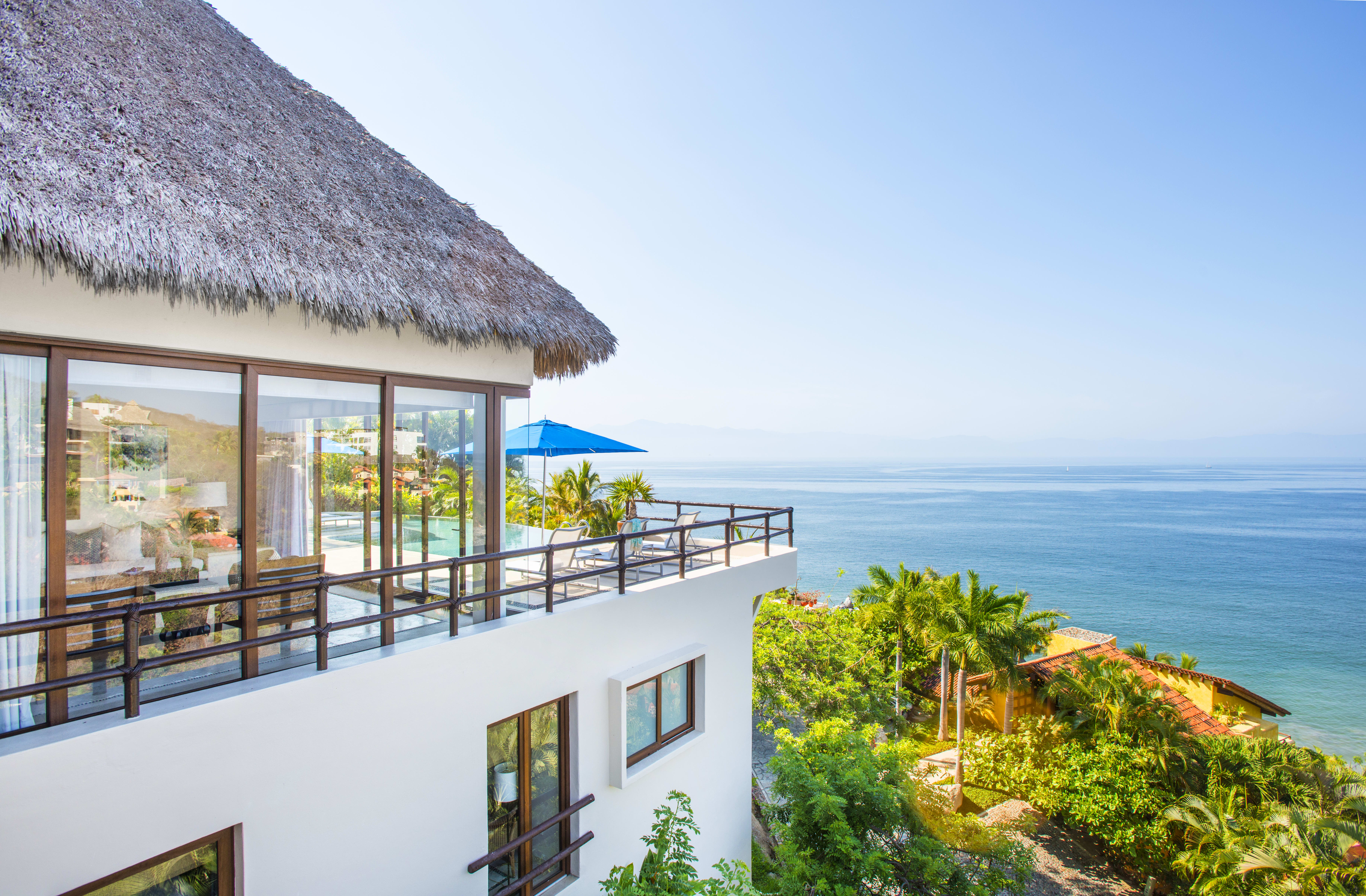 Private home with a pool with ocean view in Real del Mar, Mexico.