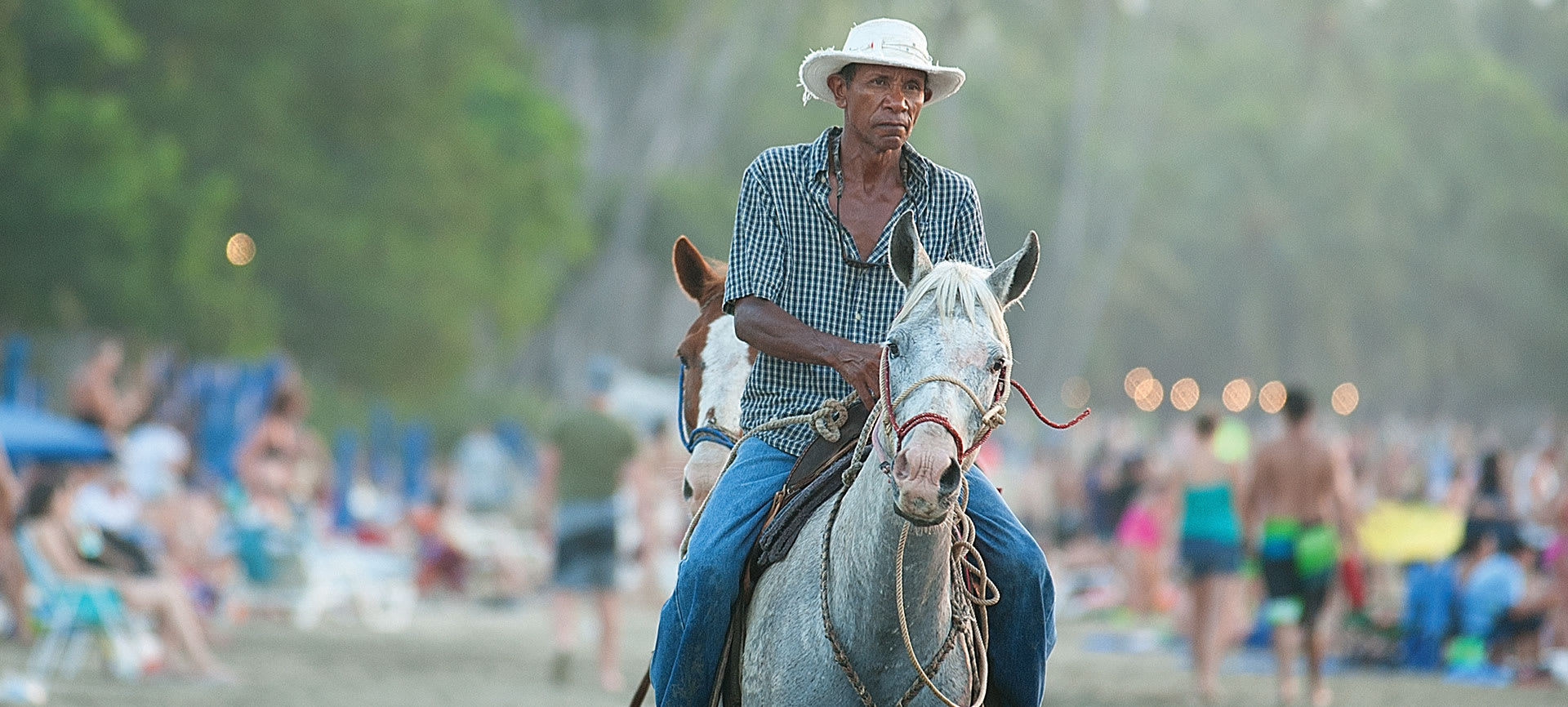 local cowboy riding a horse