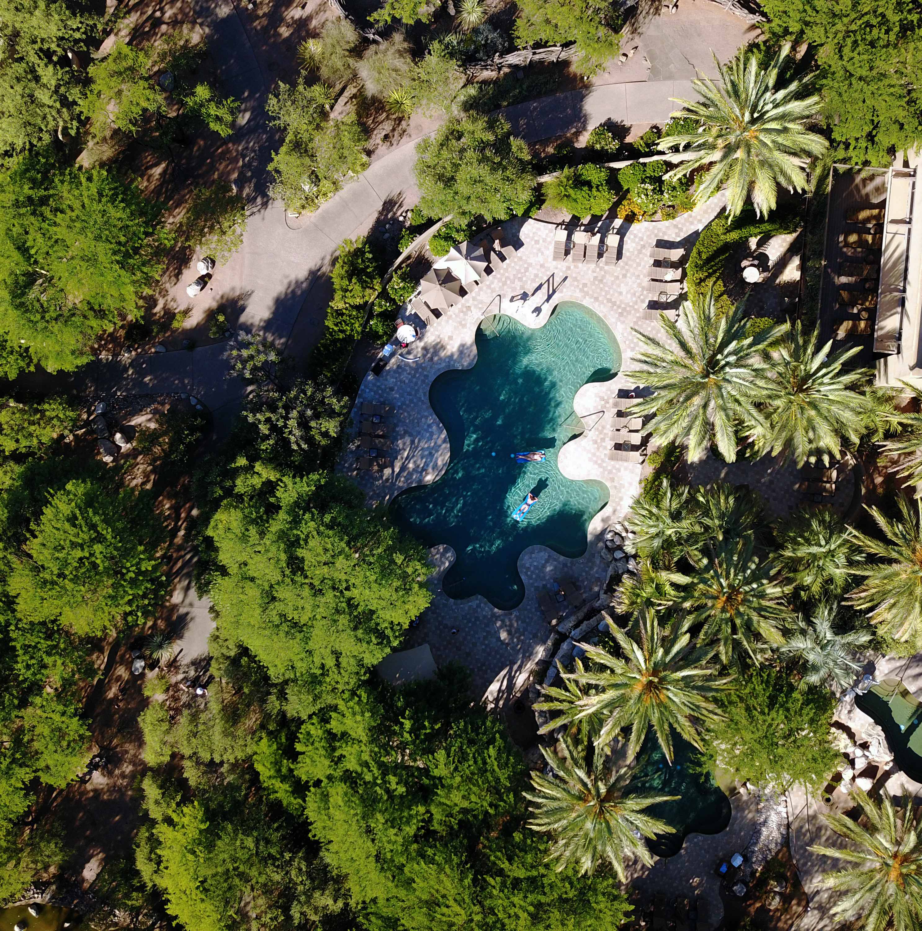 A pool at Miraval Resort and Spa in Tuscon, Arizona.