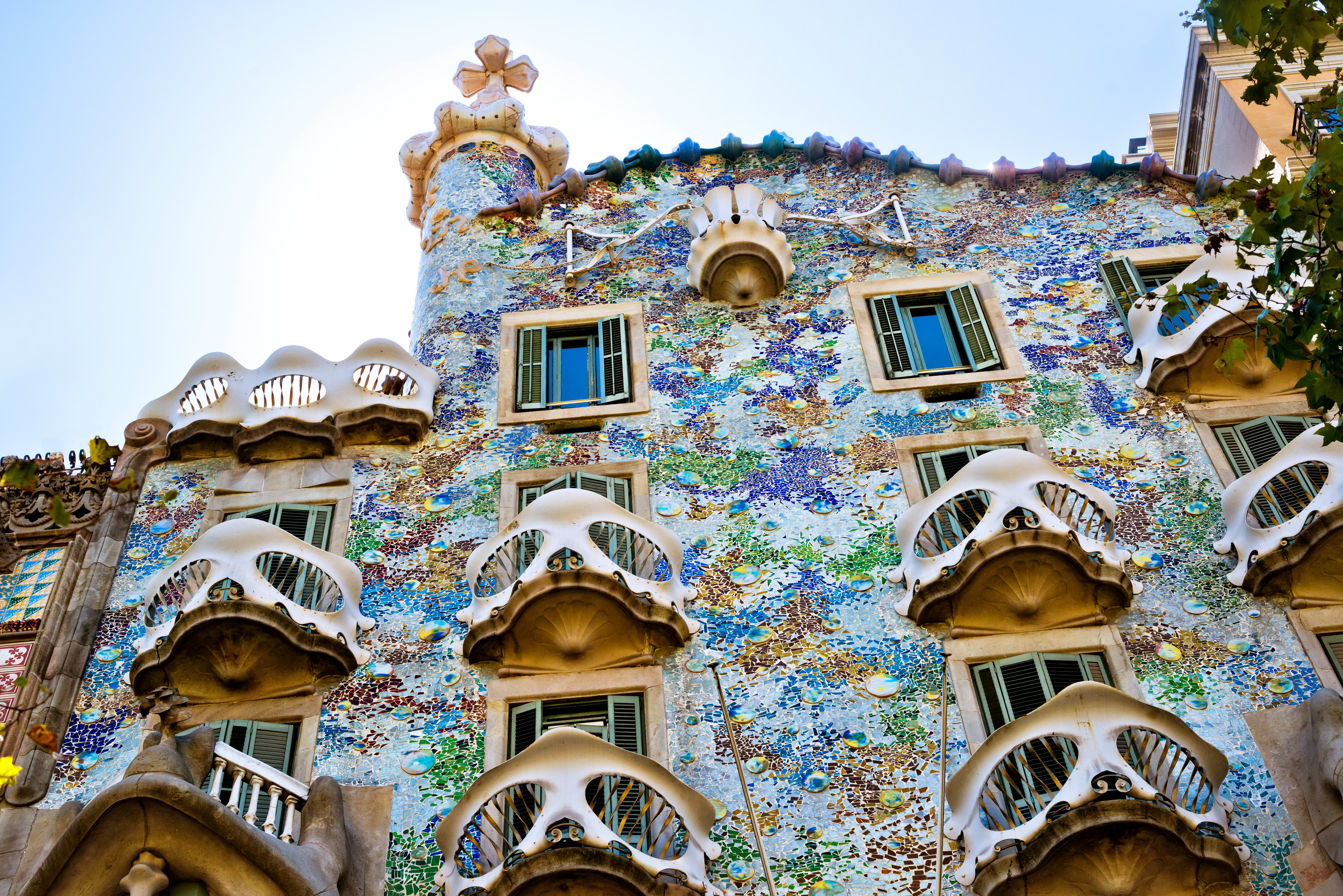 Casa Batlló, designed by Antoni Gaudí, in Barcelona, Spain.