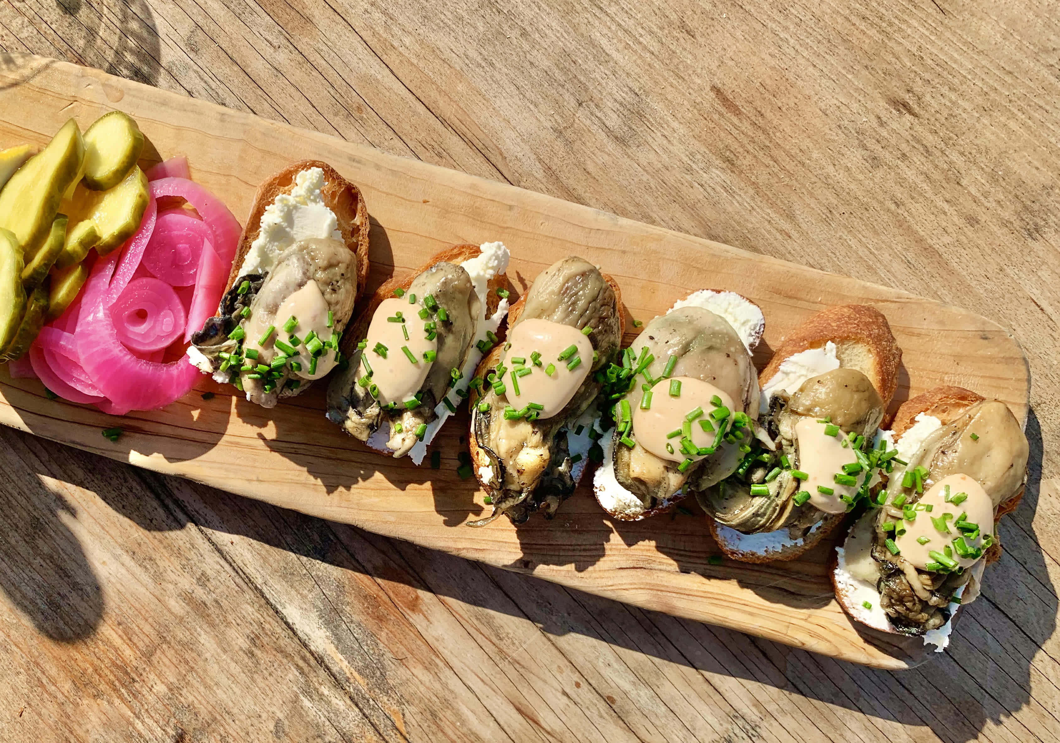 Bruschetta on a plate.