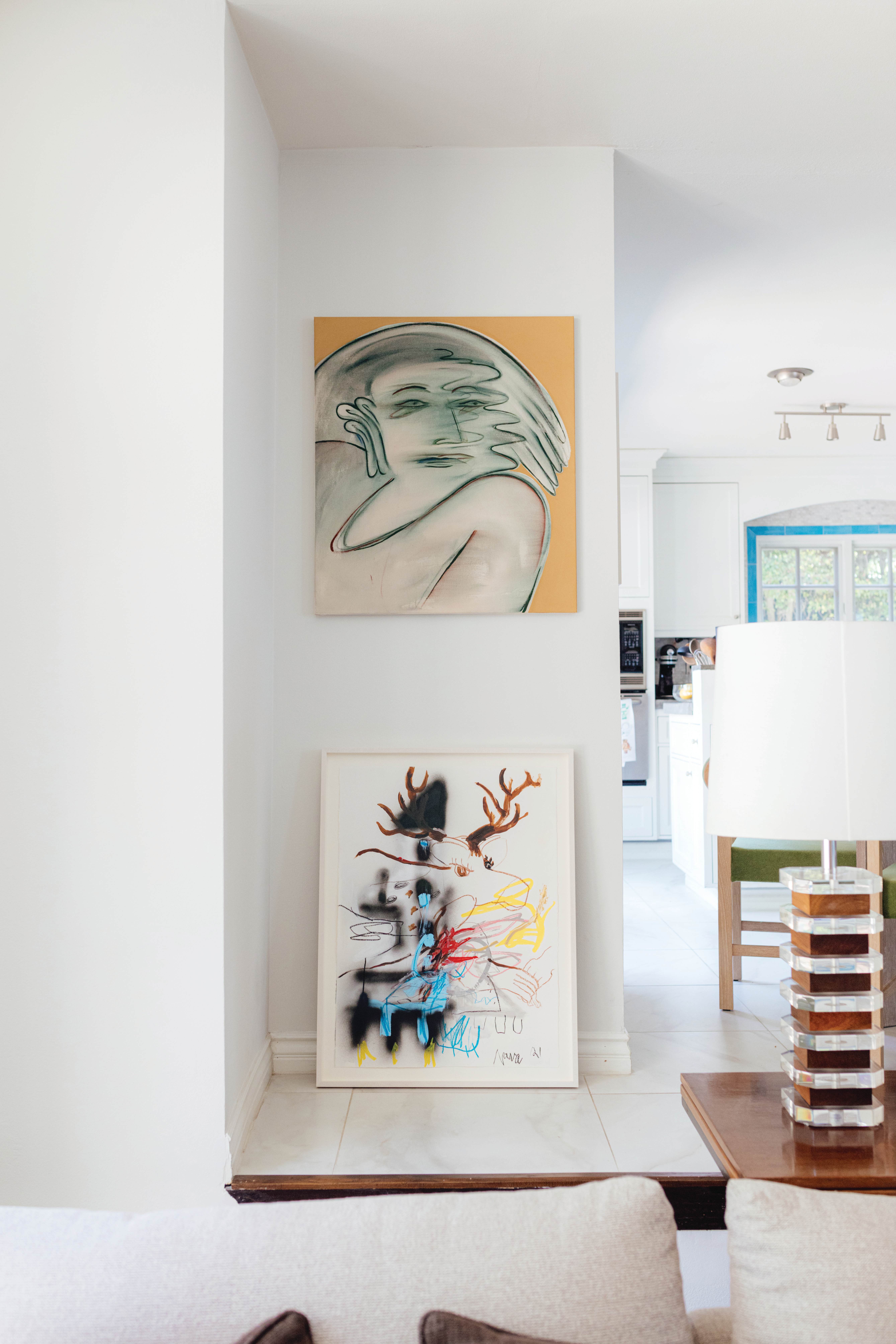 Art on wall.