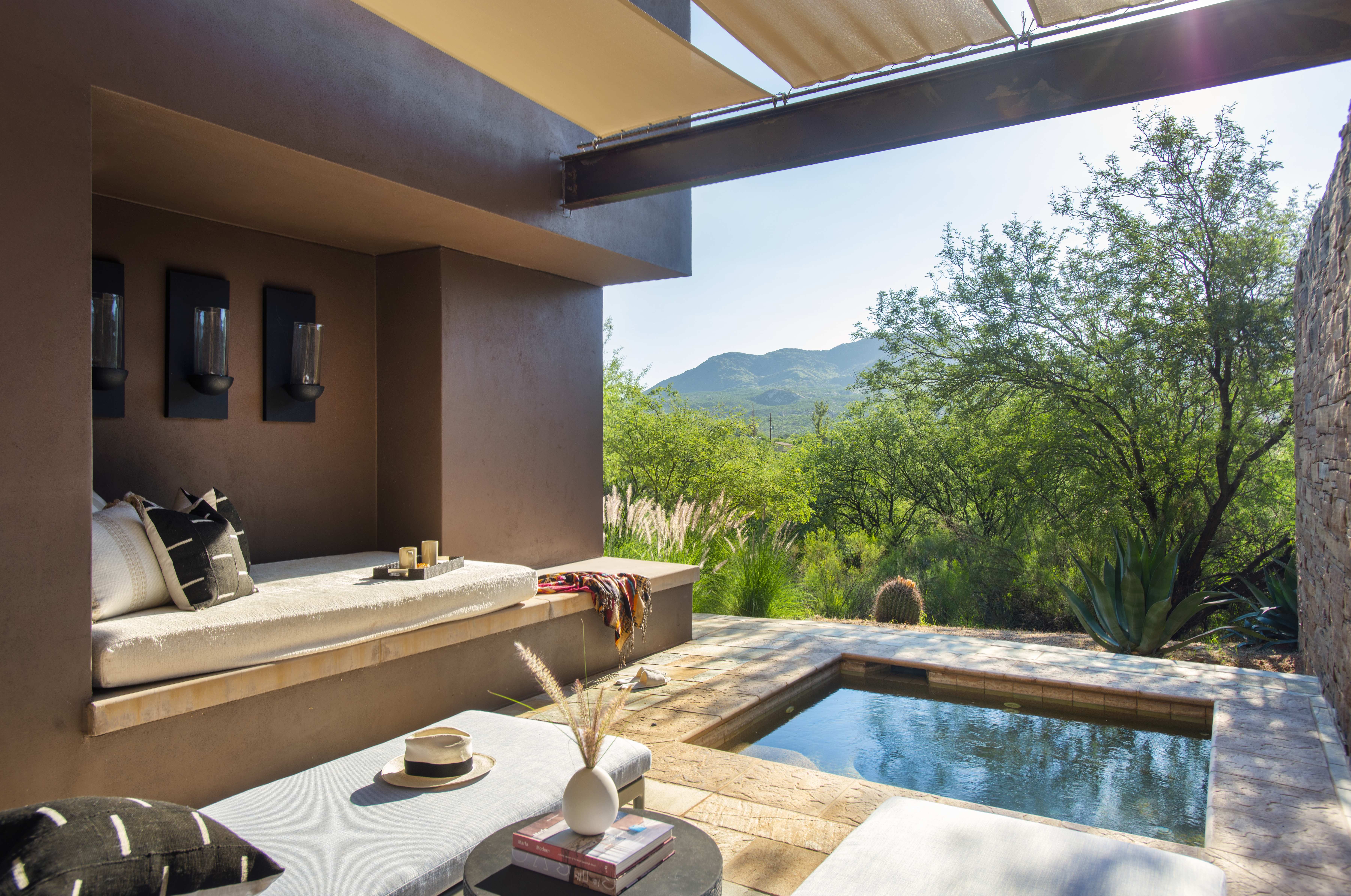 View from a private villa in Tucson, Arizona.