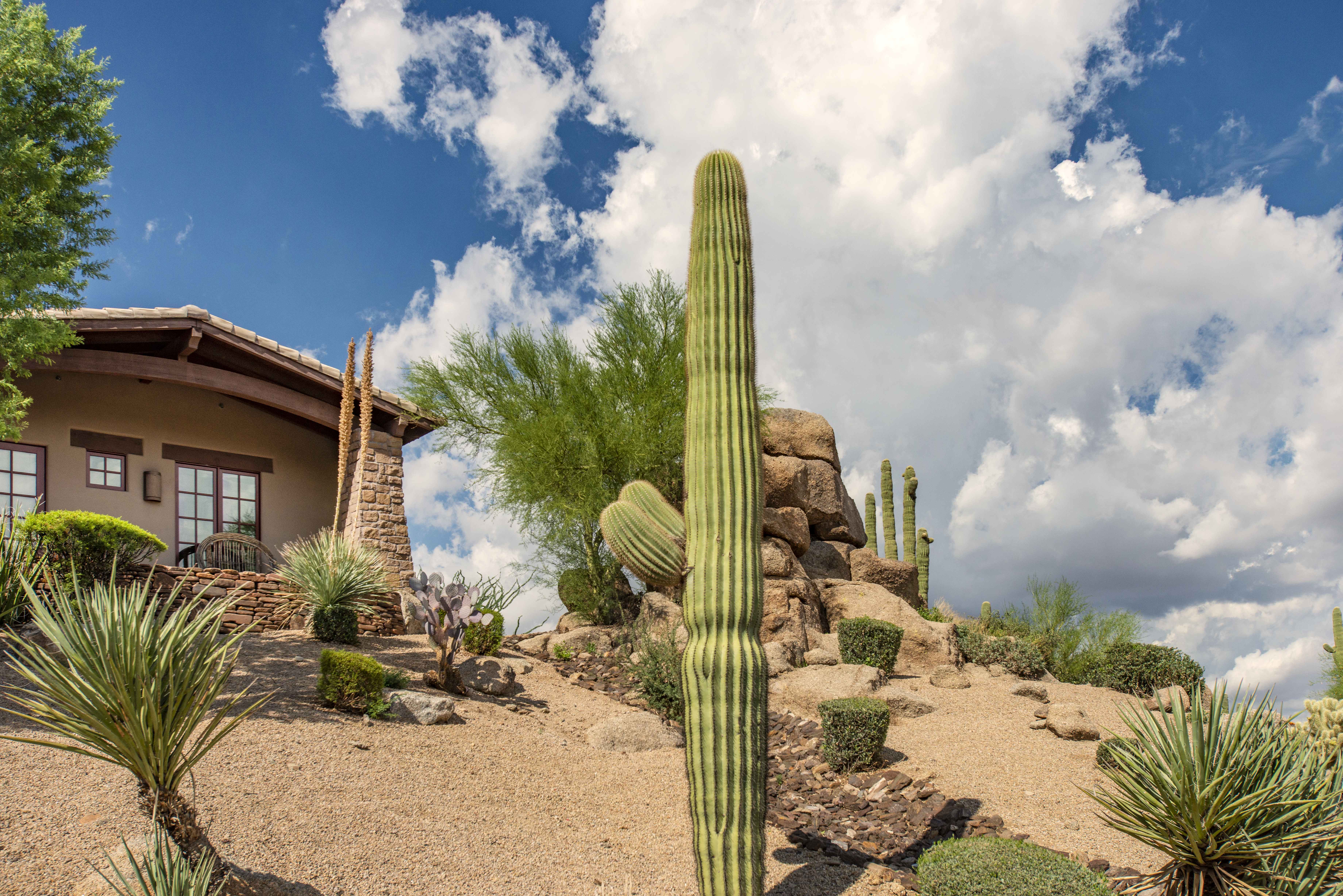 Exclusive Resorts property in the desert landscape at The Rocks Club in Scottsdale.