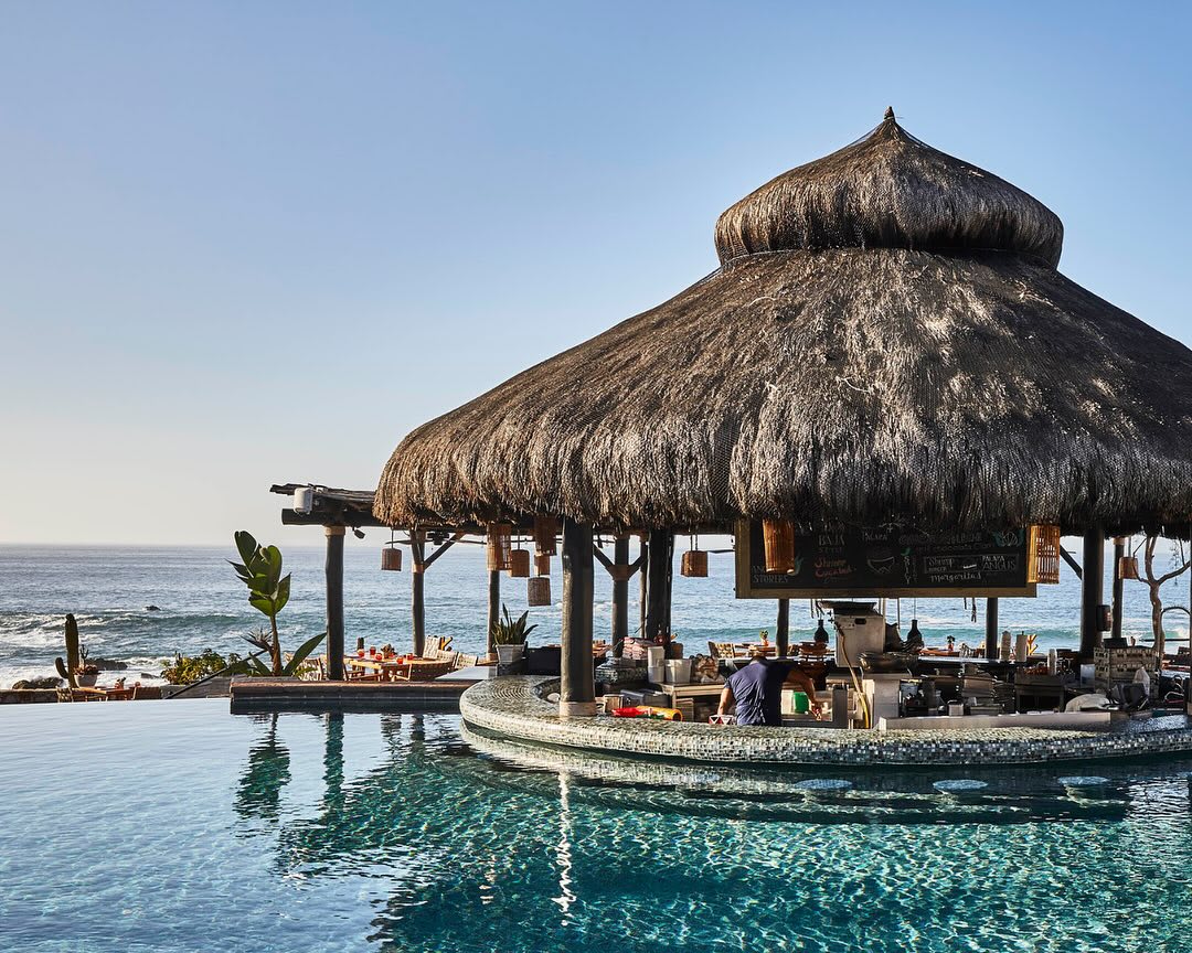 Luxury resort pool in Los Cabos, Mexico